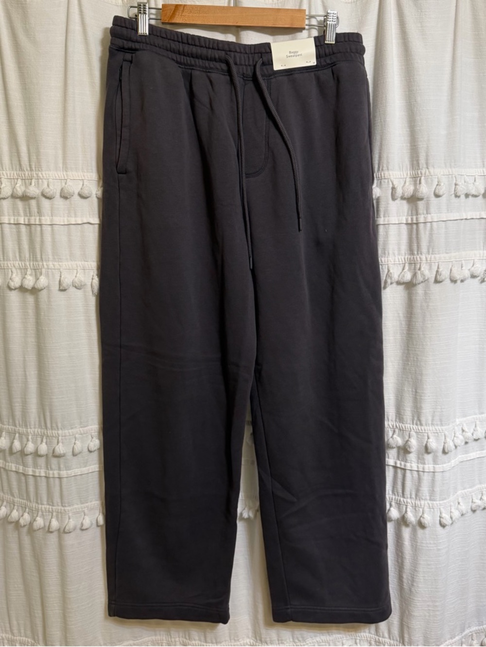 Hollister Feel Good Double Leg Embroidered Graphic Baggy Sweatpants Charcoal Med - Picture 3 of 6